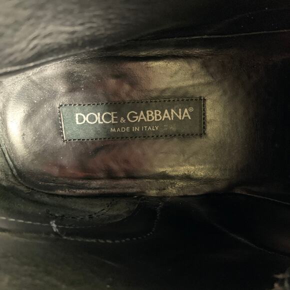 DOLCE & GABBANA Size 12 Brown Black Wingtip Leather Hike Boots main image 7